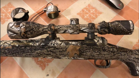 Hola , un amigo vede este rifle es un SAVAGE SNOW CAMO PREDATOR EN calibre 243 vende todo el conjunto 12
