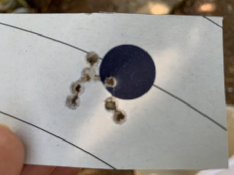 Bueno, para animar el foro un poco, propongo colgar fotos de dianas y arma usada para ello, pudiendo ser 100