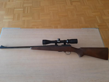 Carabina luger 22mg impoluta sin casi uso con mira busnell 3x9x40 y funda en 280 euros 00