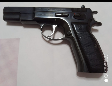 Buenas tardes foreros.
Un compañero pone a la venta una CZ 75 Primeras series, con martillo de espolón.
El 02