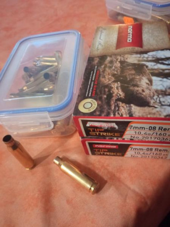 Vendo 38 vainas del calibre 7mm-08 Rem marca Norma con un disparo.
30€ con gastos de envío incluidos a 00