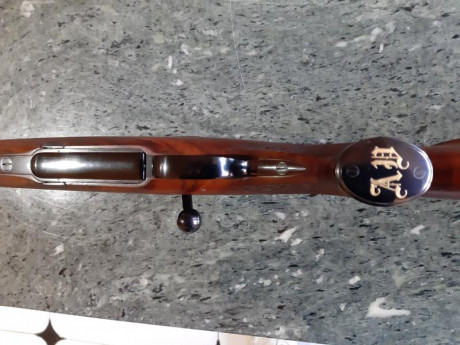 Vendo este rifle, fabricado en Namur, Belgica. Cerrojo tipo M98 afinado, con cañón de 56 cm.
Disparador 71