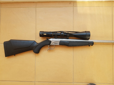 Vendo Bergara Apex cal. 222R con rosca homologada usado solo 4 veces, el visor es un Tasco japones que 00