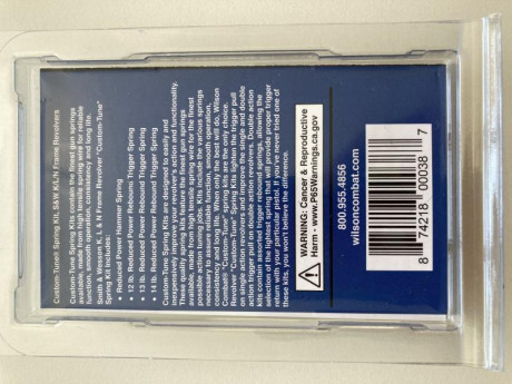 Vendo un kit de tres muelles reductores de gatillo y uno para martillo de la marca Wilson Combat, válidos 00