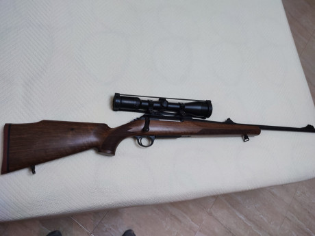 Un amigo vende estos dos equipos: Browning Maral 300 wm, monturas apel completas y visor Delta Optical 01