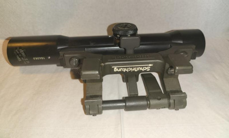 Visor y montura stanag original Hensoldt Z24 modelo 3 para HK G3.
Sirve directamente para CETME
Usado,si 00