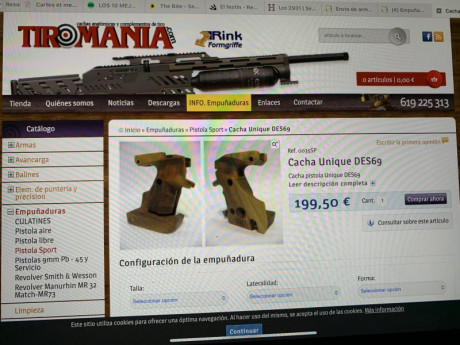 Buenas tardes.

Estoy buscando para comprar una empuñadura/cachas para tirador zurdo, de la pistola para 50