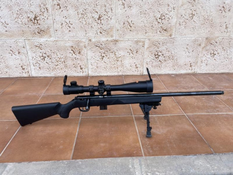 Vendo rifle marlin xt17vr cañon pesado,rosca holologada de 1/2 20, bases weaver, bisor 10-40x50 y anillas 02