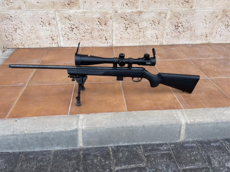 Vendo rifle marlin xt17vr cañon pesado,rosca holologada de 1/2 20, bases weaver, bisor 10-40x50 y anillas 01