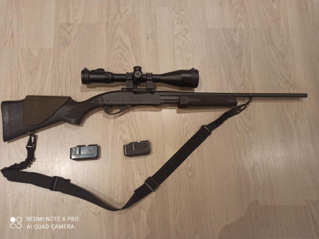 Buenas tardes, vendo mi rifle Remington 7600 calibre 3006 es sintético, incluyo dos cargadores y visor 01