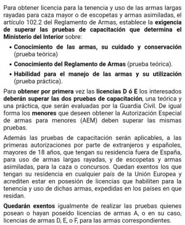 Buenos días gente:
Tengo una dudilla, a ver si me la podéis solucionar
como sabéis la licencia de armas 150