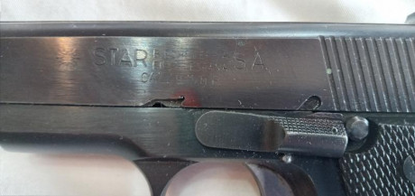Vendo pistola STAR BM 9 PB. Impecable estado original, el armazón es de acero. 

Precio 300 €.

Contacto 00
