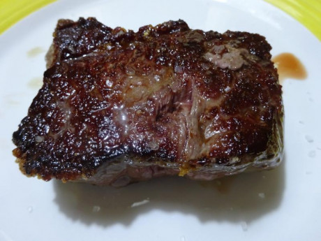 Hoy para comer acelgas hervidas y chuletón de vaca gallega vieja con seis semanas de maduración en cámara 161