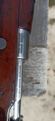 Mauser Argentino  Modelo 1909,  la  misma numeración en todas las partes ,calibre 7,65 x 53, en perfecto 12