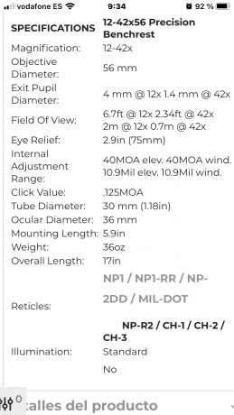 VENDO TRES VISORES:


-VENDIDO-NIGHTFORCE NF-12-42X56 BR.......... 1.250-€ con el parasol incluido ( es 01