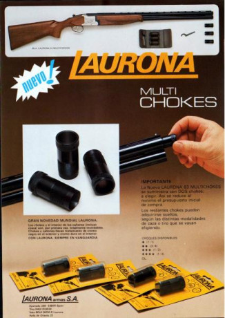 Buenas, me acabo de hacer con una escopeta Laurona que tiene polichokes y bueno no sé muy bien como saber 30