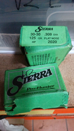 Puntas Sierra Prohunter de 125gr, especiales para 30-30.
Hay 143.
75€ envío incluido. 00