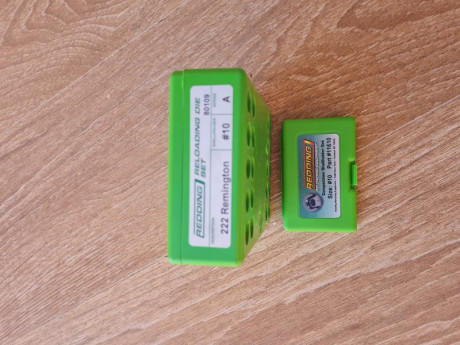 Hola,

Por no usar vendo Dies Redding .222  por 60 euros

Competition shellholder set #10 por 75€

 20220723_195811.jpg 00