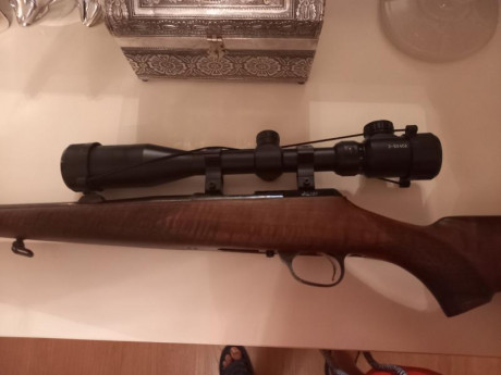 Buenos días,

Vendo preciosa carabina /rifle 22 magnum de cerrojo marca Luger. 

Precioso acabado en maderas 00