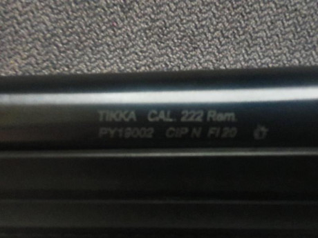 VENDIDA.

Hola,
Vendo rifle cerrojo Tikka T3x Varmint  calibre 222rem. Nuevo, tiene 1semana, 100 disparos. 21