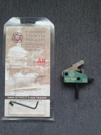 Vendo disparador Velocity Trigger AR15, 3LB. Single stage. Está en Bilbao.
120€.

Saludos.

VENDIDO. 01
