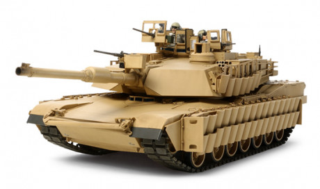 Mirad la foto:

Si, es el nuevo Abrams, llamado M1A2C; han hecho su trabajo con la protección activa. 100