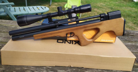 Vendo Bullpup k2 de calibre 5,5 con visor Arcea 8-32x50 v110, todo en perfecto estado y con poquísimo 01