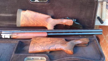 Vendo escopeta superpuesta Perazzi calibre 12.70 con 75cm de cañon con 1 y dos estrellas, anima 18.4 bateria 01