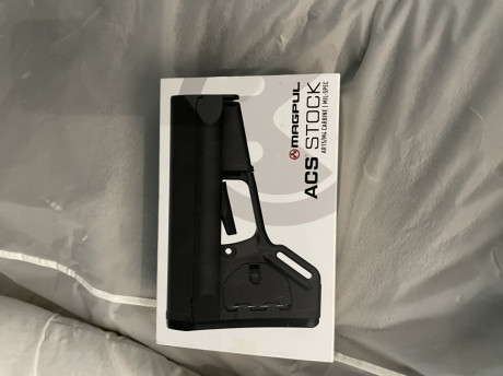 MAGPUL AR-15 ACS STOCK COLLAPSIBLE MIL-SPEC

Completamente nueva, se probó en el rifle y no me gustó y 10