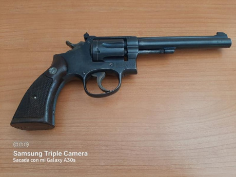 Hola, por cesar en la actividad por falta de tiempo vendo este revolverSmith & Wesson 6"   esta 02