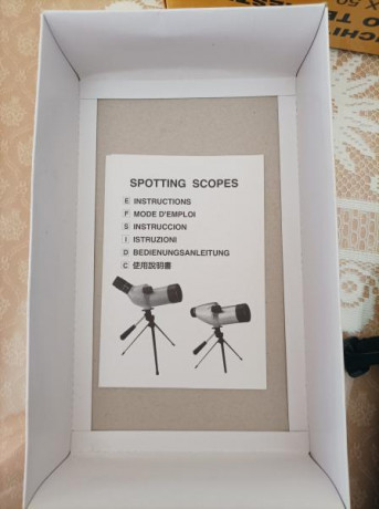 Vendo telescopio terrestre compacto.
Está completamente nuevo con su caja, estuche o bolsa para llevar 12