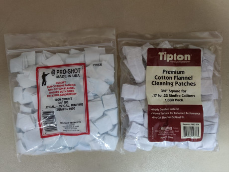 Buenas,

Pongo a la venta dos paquetes de parches de limpieza de 3/4" de tamaño válid para los calibres 00