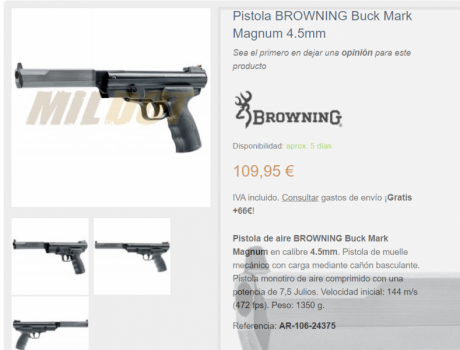 Buenas noches:
Buscando una pistola de ac para precisión a corta distancia (3 metros) y precio razonable 100