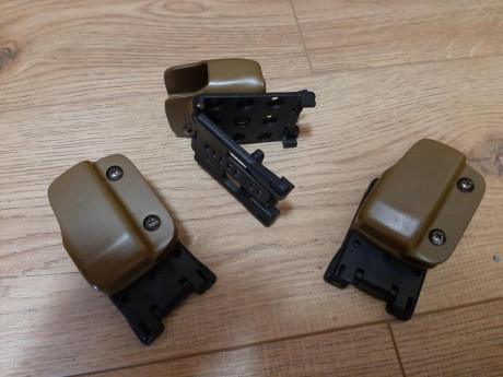 Buenas a todos,
Vendo 3 portacargadores de la marca BLADE TECH, modelo competition en color coyote, con 00