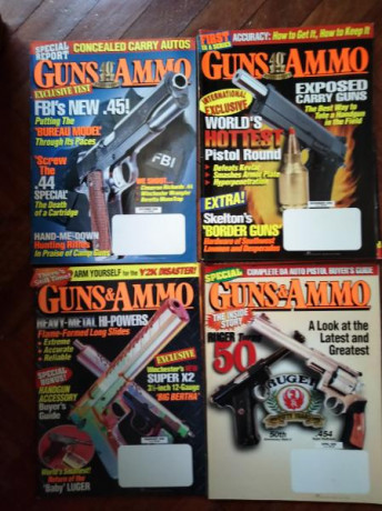 Revista Guns & Ammo.
81 números hasta Abril del 99.
Aparte incluyo algunos anuarios, números especiales 00
