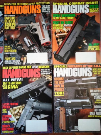 Revista Petersen's Handguns.
90 números entre Septiembre del 82 y Diciembre del 93
120€ REBAJADO A 60€ 00
