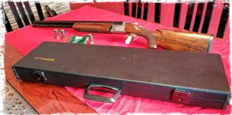 Vendo escopeta FRANCHI Sporting SL en perfecto estado calibre 12.
Cañón Portet (perforado) de 71 cm. Juego 01