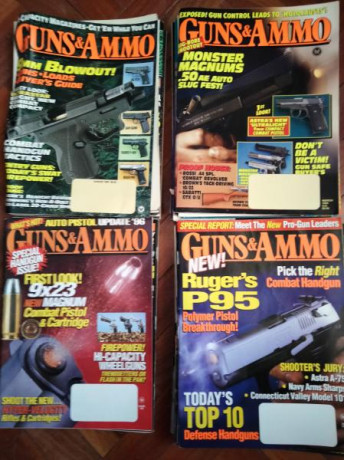 Revista Guns & Ammo.
81 números hasta Abril del 99.
Aparte incluyo algunos anuarios, números especiales 30