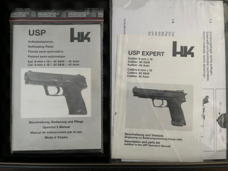 Se vende pistola Hk Expert en calibre 9mm, arma en perfecto estado de funcionamiento, con su maletín, 01