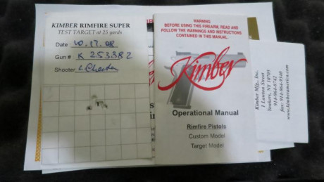 Para comprar un modelo superior, vendo esta Kimber bitono 1911 cal 22 LR, en perfecto estado, con su estuche, 20