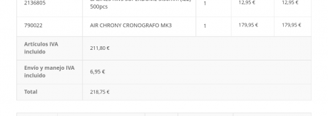 Vendo cronógrafo Air crony mk3 lo compré en mundilar por 179,95€ y tiene muy poco uso, tiene hasta la 00