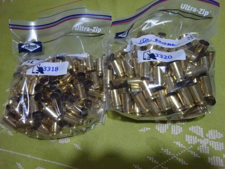 Muy buenas.
Vendido este lote de vainas del .45 ACP, compuesto por 485 vainas Magtech con 1 tiro, pulidas 02