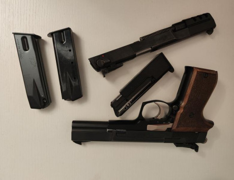 Vendo fantástica pistola con 2 carros,22LR y 9mm,de 6 pulgadas cada carro,gran precisión con las 2 municiones 02