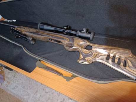 Se vende carabina savage shark II, 22Lr, cañón pesado match, va con visor weaver  Kaspa Series 6-24x50 02
