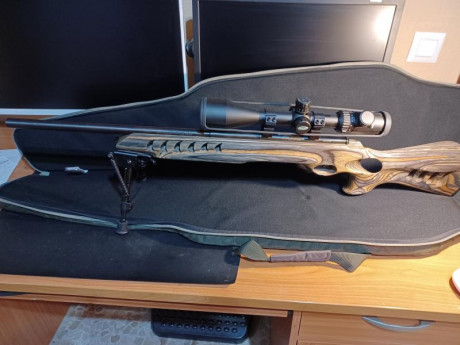 Se vende carabina savage shark II, 22Lr, cañón pesado match, va con visor weaver  Kaspa Series 6-24x50 01