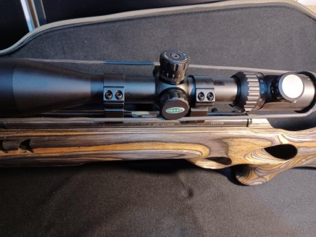 Se vende carabina savage shark II, 22Lr, cañón pesado match, va con visor weaver  Kaspa Series 6-24x50 12