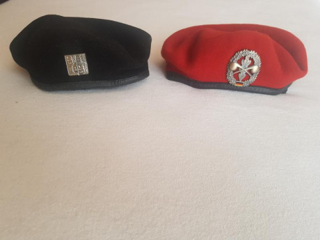 Dos boinas desconozco ejercito. Bueno una es alemana.
20 euros las dos más envío certificado.
Solo pago 02