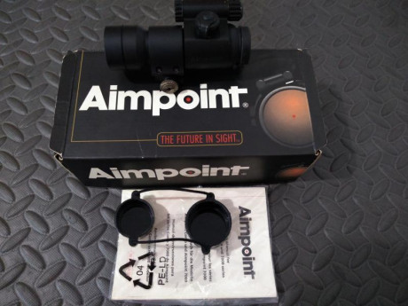 - VENDIDO - visor de punto rojo Aimpoint CompC 4 MOA con caja original y manuales, apenas utilizado y 00
