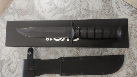 Cuchillo de dotacion del US army, acero 1095 al carbono y hoja fosfatada, clip afilado para el contrato 01