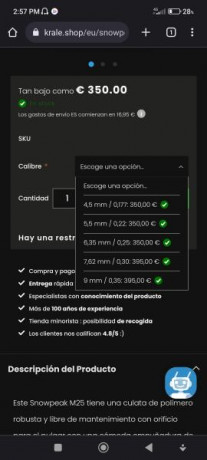 Hola, me gustaría saber la opinión sobre esta carabina PCP, pues tietiene precio muy muy ajustado, tratándose 110